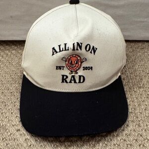 All In On Rad Embroidered Cap. Unisex. SnapBack. Never worn